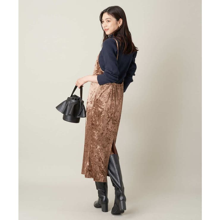 ベロア/ヘアリージャガード キャミワンピース | a.v.v【WOMEN】 | 詳細画像16 