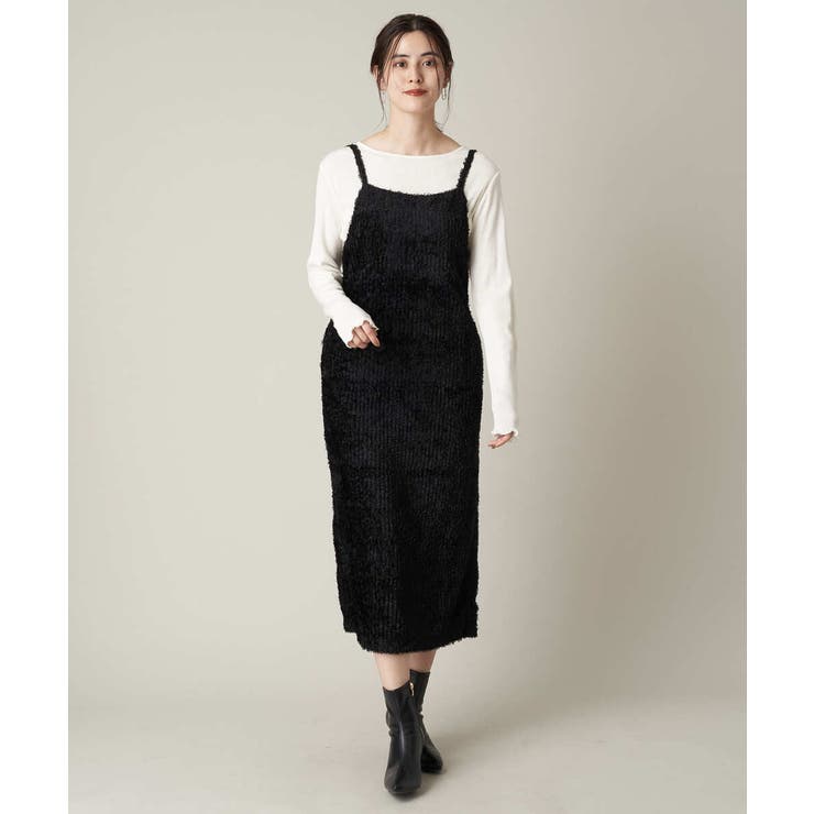 ベロア/ヘアリージャガード キャミワンピース | a.v.v【WOMEN】 | 詳細画像17 