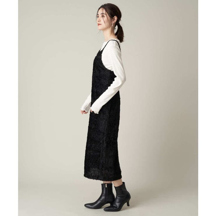 ベロア/ヘアリージャガード キャミワンピース | a.v.v【WOMEN】 | 詳細画像18 