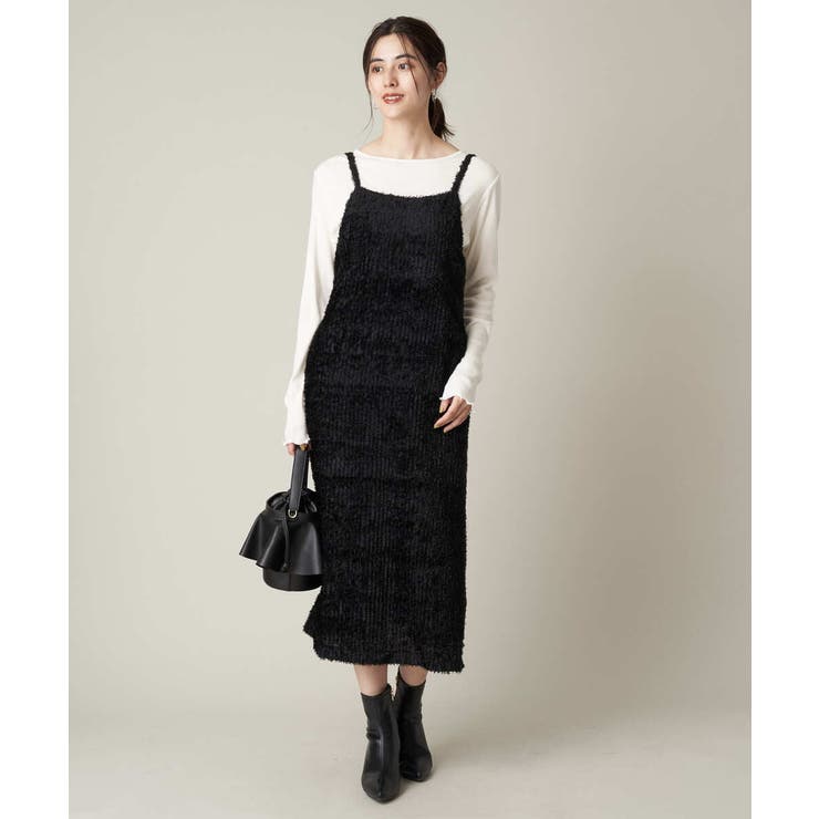 ベロア/ヘアリージャガード キャミワンピース | a.v.v【WOMEN】 | 詳細画像2 