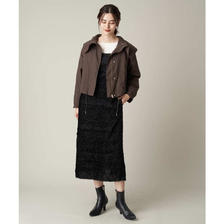 ベロア/ヘアリージャガード キャミワンピース | a.v.v【WOMEN】 | 詳細画像5 