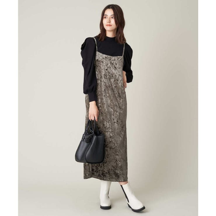 ベロア/ヘアリージャガード キャミワンピース | a.v.v【WOMEN】 | 詳細画像9 