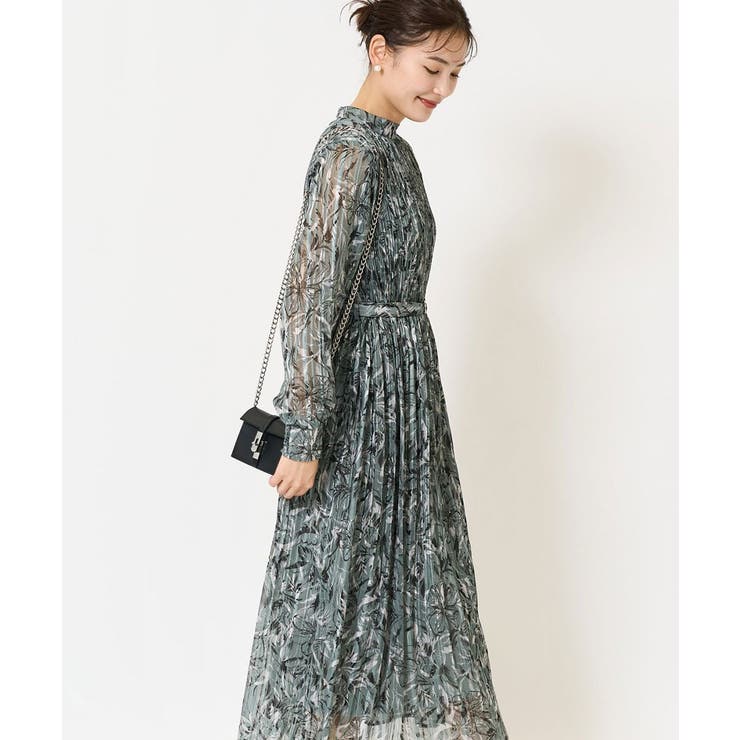 グリーン | 【洗える】ランダムプリーツワンピース | a.v.v【WOMEN】