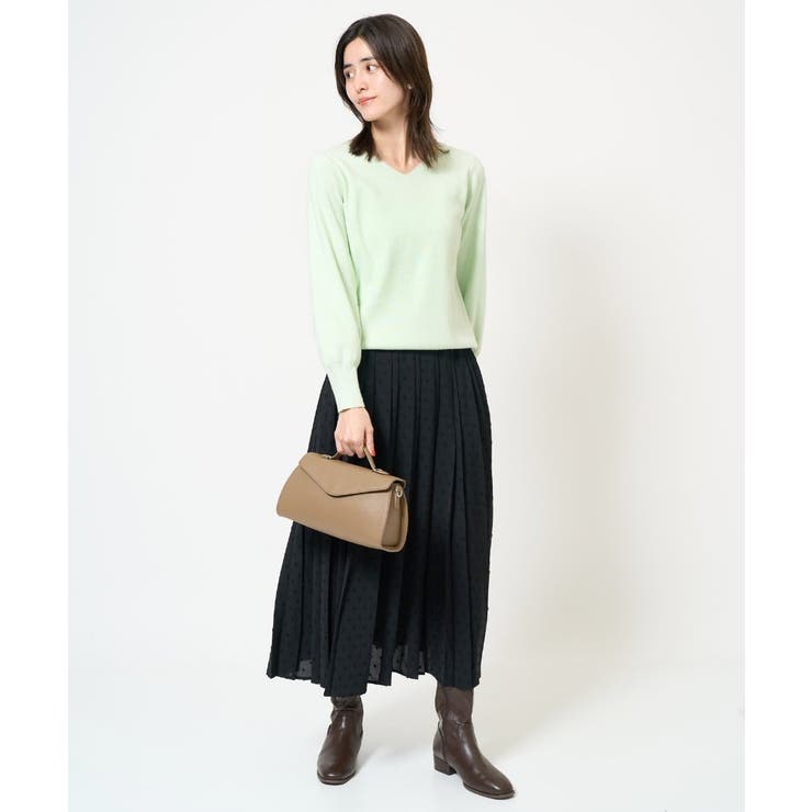 【洗える】Ｖネックパフスリーブニット/アンサンブル対応 | a.v.v【WOMEN】 | 詳細画像12 