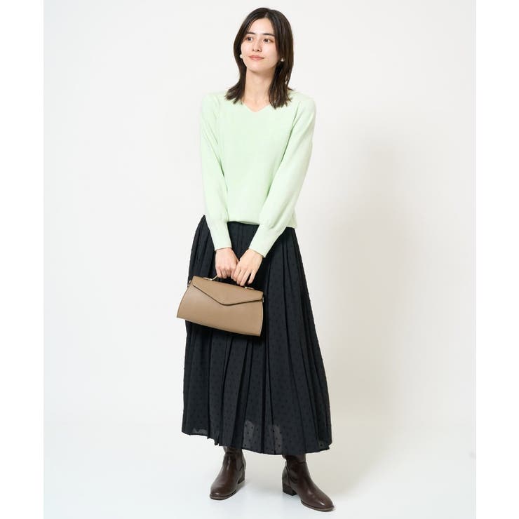 【洗える】Ｖネックパフスリーブニット/アンサンブル対応 | a.v.v【WOMEN】 | 詳細画像13 