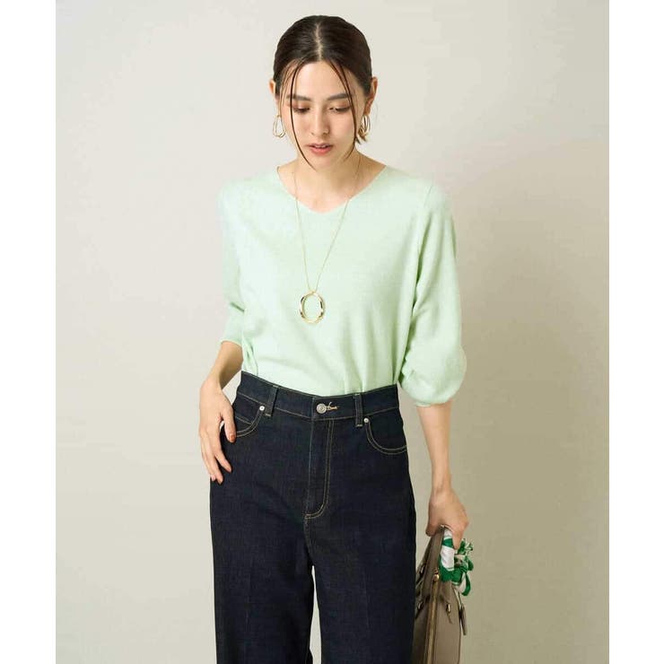 【洗える】Ｖネックパフスリーブニット/アンサンブル対応 | a.v.v【WOMEN】 | 詳細画像16 