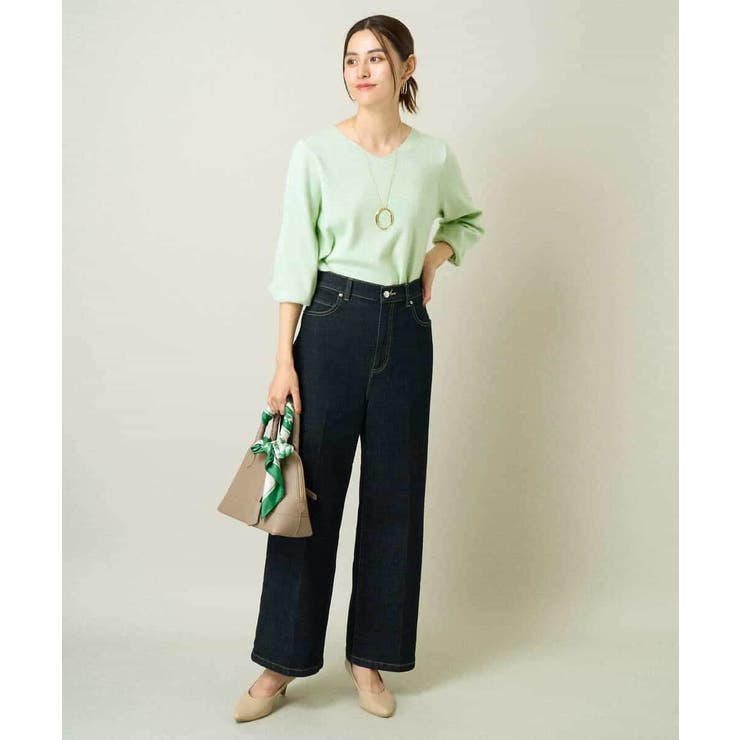 【洗える】Ｖネックパフスリーブニット/アンサンブル対応 | a.v.v【WOMEN】 | 詳細画像18 