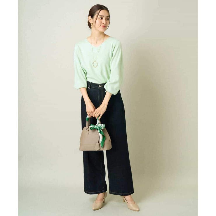 【洗える】Ｖネックパフスリーブニット/アンサンブル対応 | a.v.v【WOMEN】 | 詳細画像19 