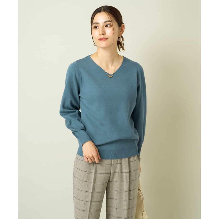 【洗える】Ｖネックパフスリーブニット/アンサンブル対応 | a.v.v【WOMEN】 | 詳細画像21 