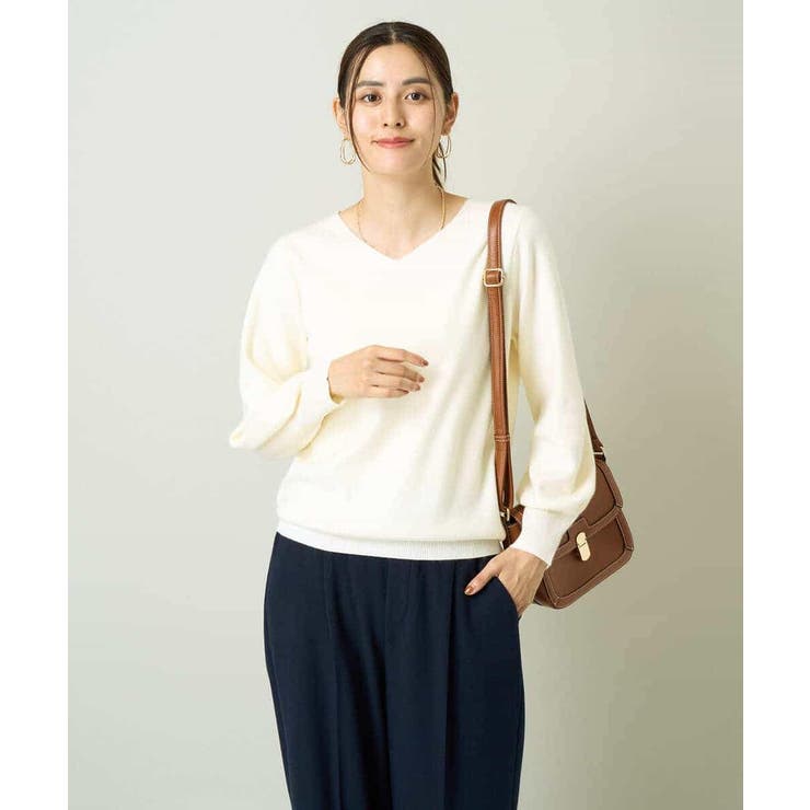 【洗える】Ｖネックパフスリーブニット/アンサンブル対応 | a.v.v【WOMEN】 | 詳細画像25 