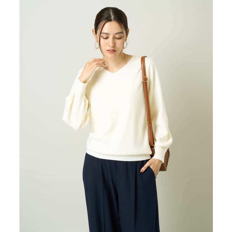 【洗える】Ｖネックパフスリーブニット/アンサンブル対応 | a.v.v【WOMEN】 | 詳細画像26 