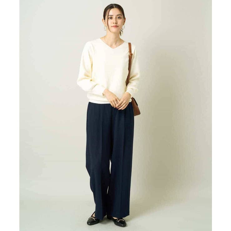 【洗える】Ｖネックパフスリーブニット/アンサンブル対応 | a.v.v【WOMEN】 | 詳細画像28 