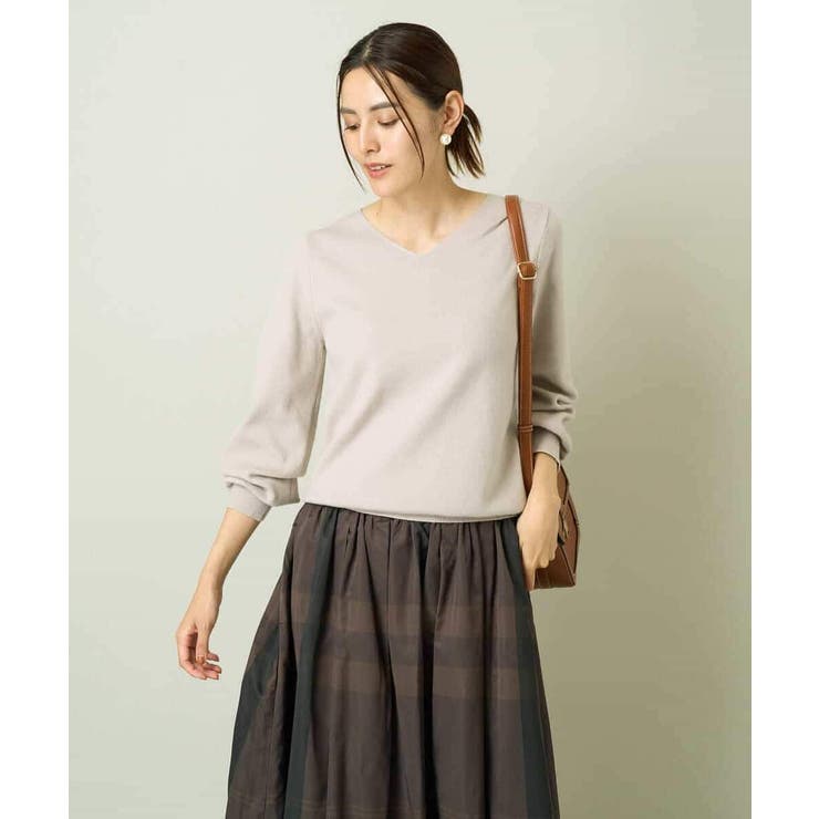【洗える】Ｖネックパフスリーブニット/アンサンブル対応 | a.v.v【WOMEN】 | 詳細画像34 