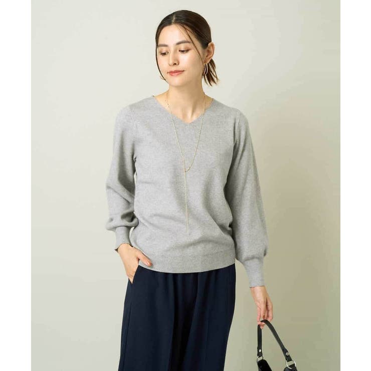 【洗える】Ｖネックパフスリーブニット/アンサンブル対応 | a.v.v【WOMEN】 | 詳細画像43 