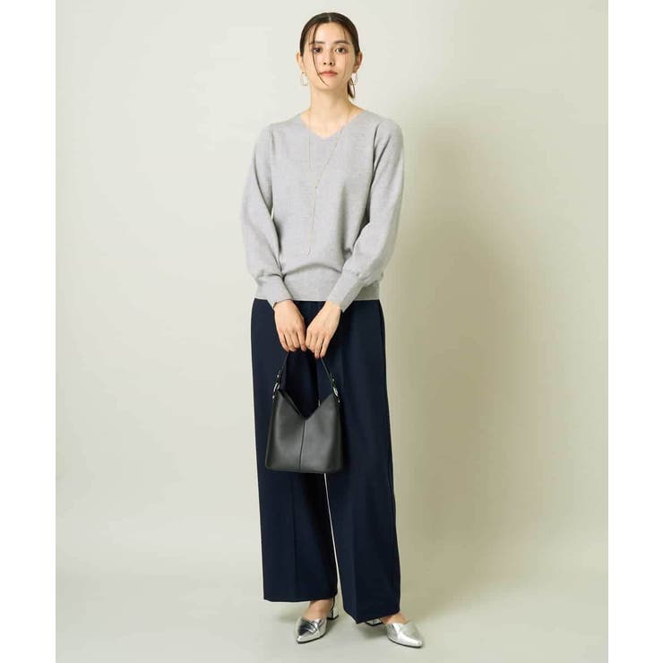 【洗える】Ｖネックパフスリーブニット/アンサンブル対応 | a.v.v【WOMEN】 | 詳細画像46 