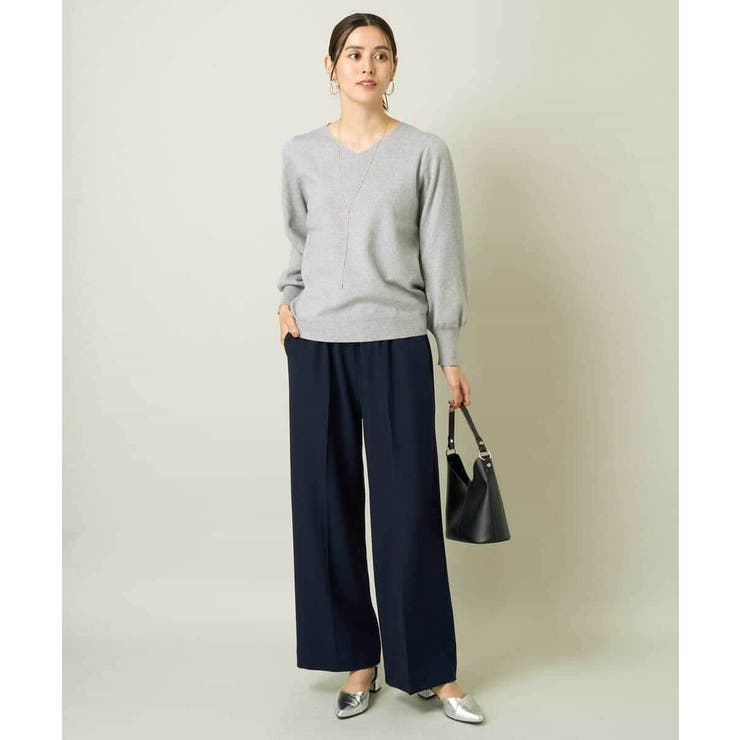 【洗える】Ｖネックパフスリーブニット/アンサンブル対応 | a.v.v【WOMEN】 | 詳細画像48 