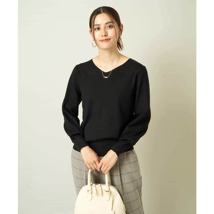 【洗える】Ｖネックパフスリーブニット/アンサンブル対応 | a.v.v【WOMEN】 | 詳細画像49 