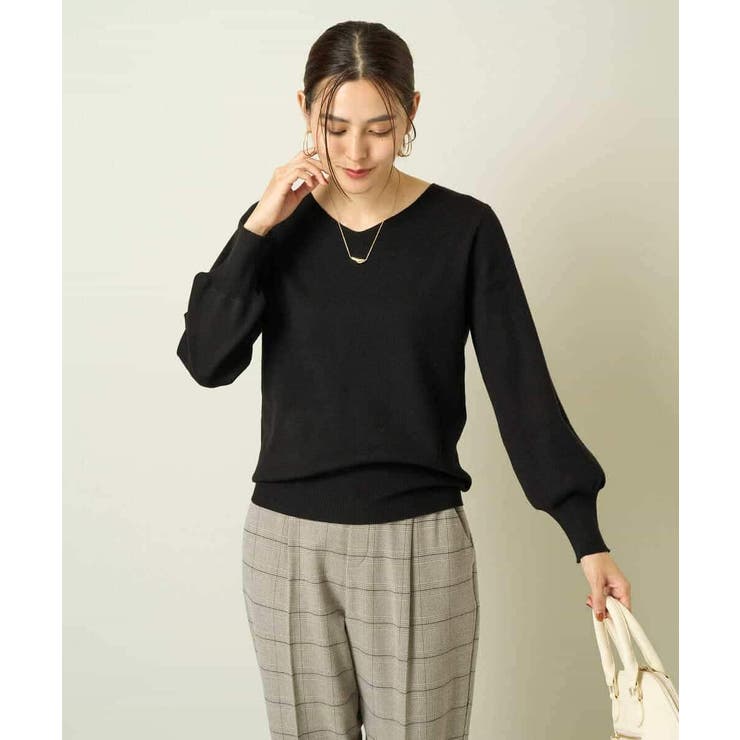 【洗える】Ｖネックパフスリーブニット/アンサンブル対応 | a.v.v【WOMEN】 | 詳細画像51 