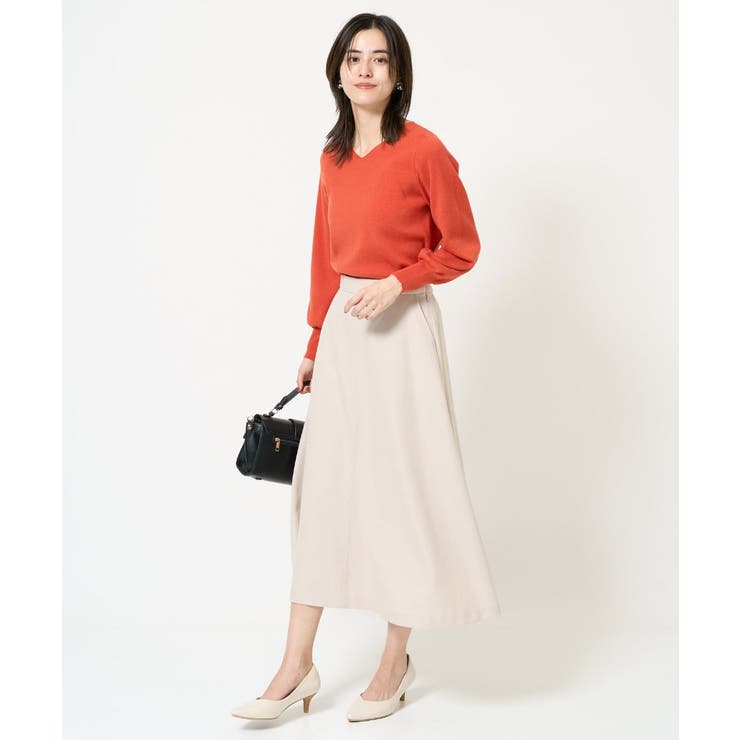 【洗える】Ｖネックパフスリーブニット/アンサンブル対応 | a.v.v【WOMEN】 | 詳細画像6 