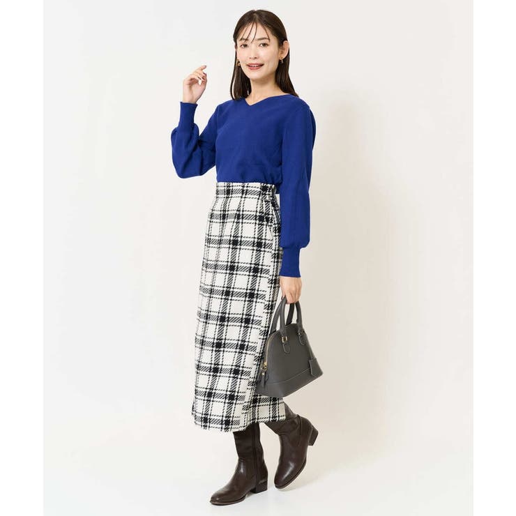 【洗える】Ｖネックパフスリーブニット/アンサンブル対応 | a.v.v【WOMEN】 | 詳細画像60 