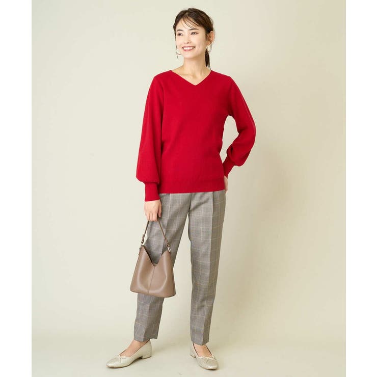 【洗える】Ｖネックパフスリーブニット/アンサンブル対応 | a.v.v【WOMEN】 | 詳細画像62 