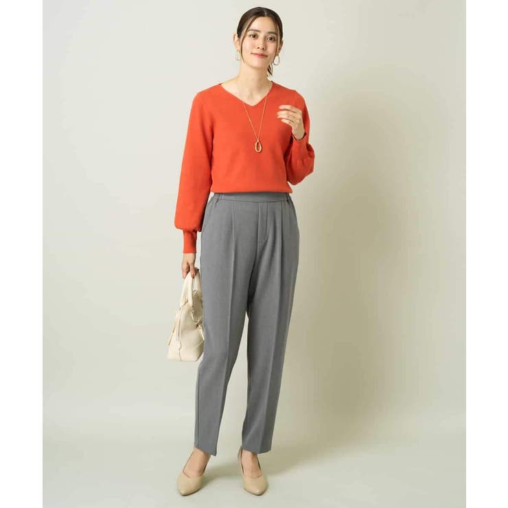 【洗える】Ｖネックパフスリーブニット/アンサンブル対応 | a.v.v【WOMEN】 | 詳細画像7 