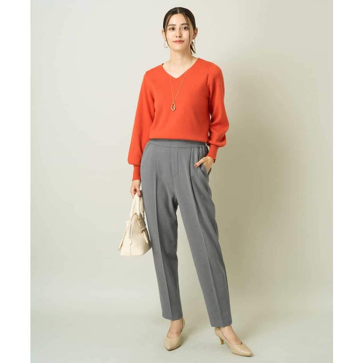 【洗える】Ｖネックパフスリーブニット/アンサンブル対応 | a.v.v【WOMEN】 | 詳細画像8 