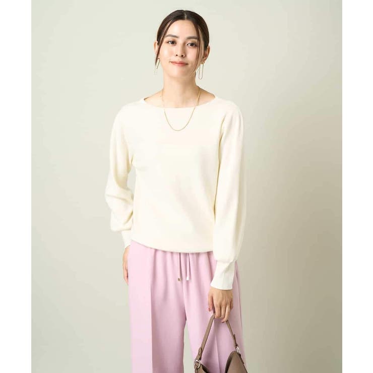 【洗える】ボートネックパフスリーブニット【アンサンブル対応】 | a.v.v【WOMEN】 | 詳細画像10 