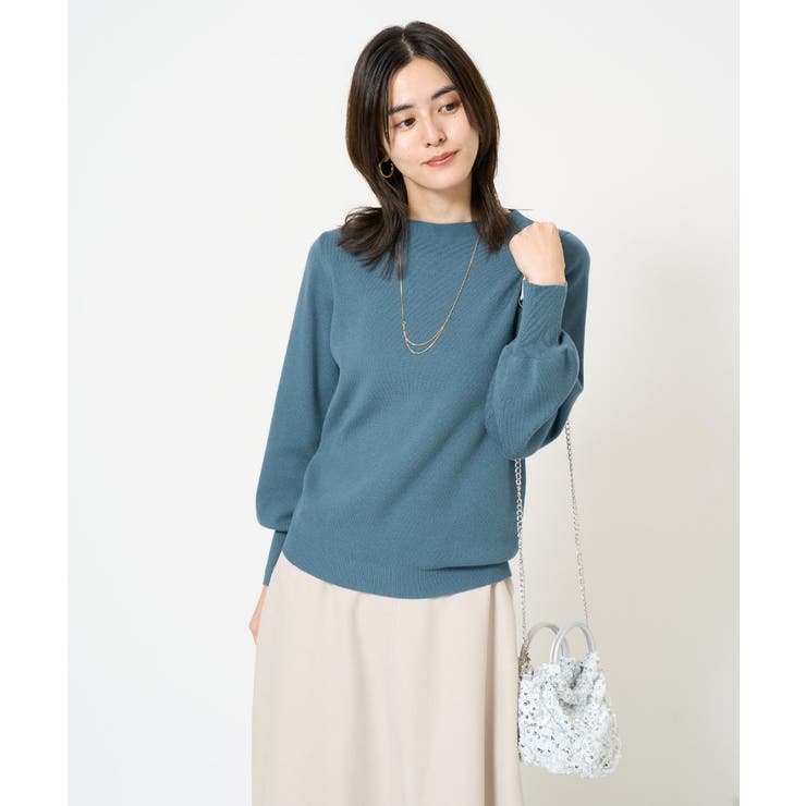 【洗える】ボートネックパフスリーブニット【アンサンブル対応】 | a.v.v【WOMEN】 | 詳細画像2 