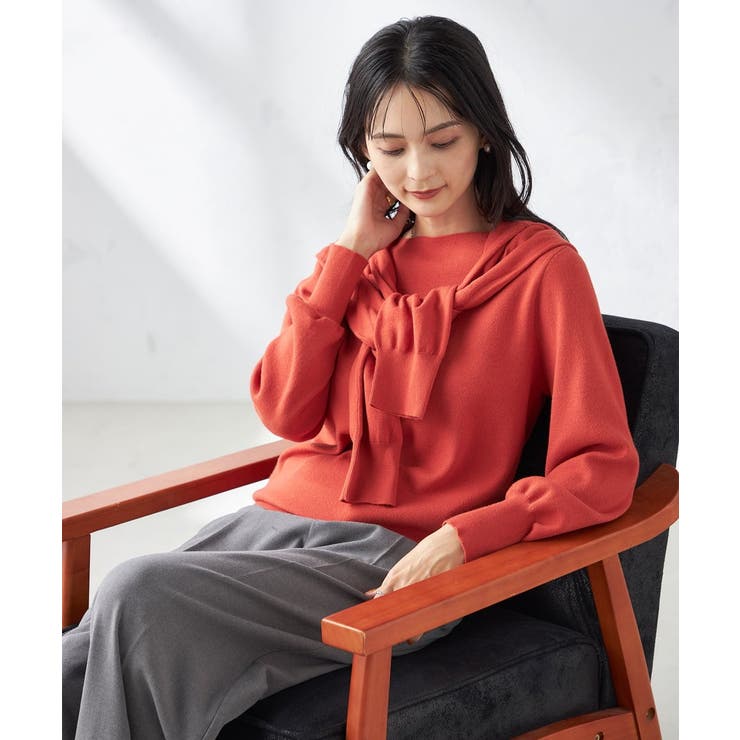 【洗える】ボートネックパフスリーブニット【アンサンブル対応】 | a.v.v【WOMEN】 | 詳細画像49 