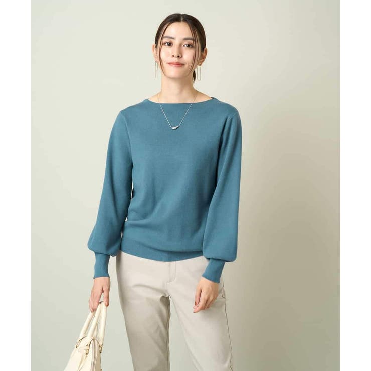 【洗える】ボートネックパフスリーブニット【アンサンブル対応】 | a.v.v【WOMEN】 | 詳細画像5 