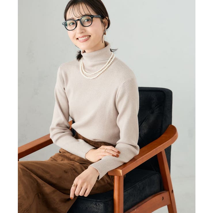 グレージュ | リブタートルニット | a.v.v【WOMEN】