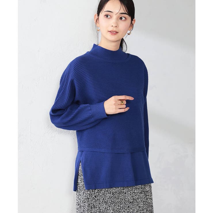 ブルー | 【2SET 雑誌InRed(宝島社)12月号掲載】クロップドニット＆ニットベスト | a.v.v【WOMEN】