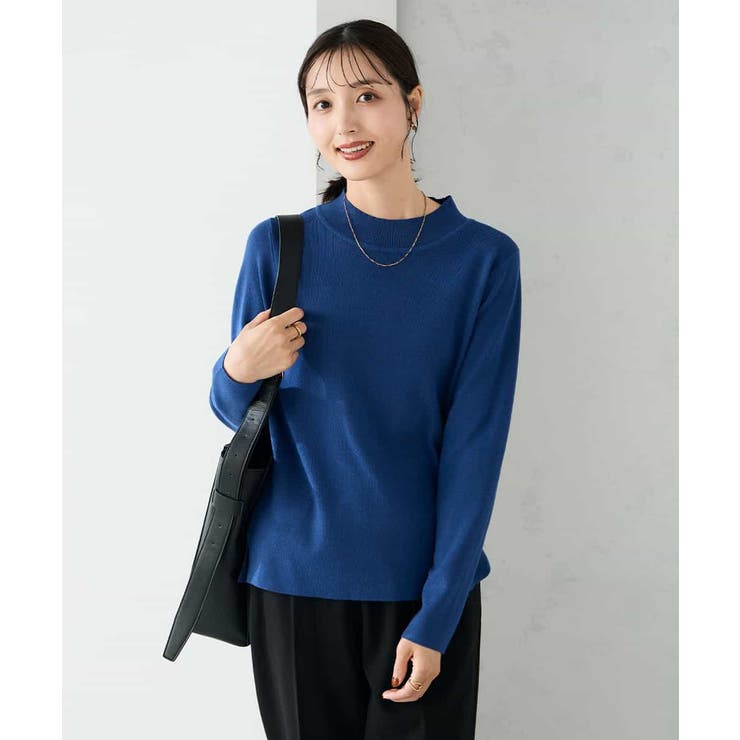 ブルー | 【洗える】プチハイネックニット | a.v.v【WOMEN】