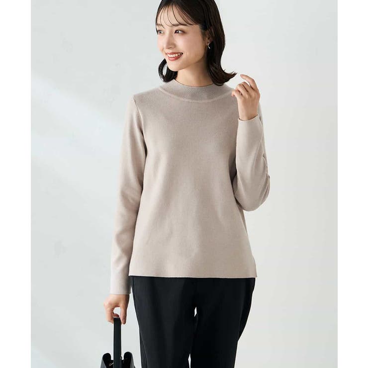 グレージュ | 【洗える】プチハイネックニット | a.v.v【WOMEN】