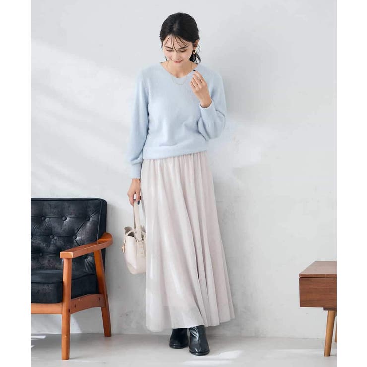 ヘアリーラメVネックニット | a.v.v【WOMEN】 | 詳細画像10