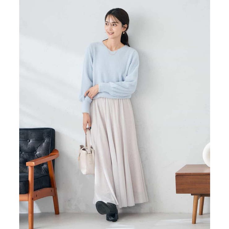 ヘアリーラメVネックニット | a.v.v【WOMEN】 | 詳細画像12