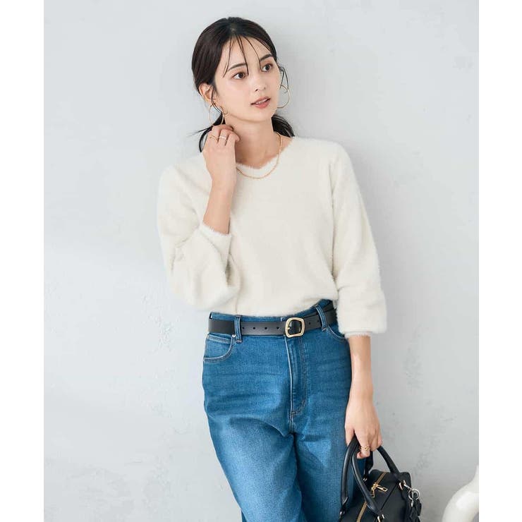 ヘアリーラメVネックニット | a.v.v【WOMEN】 | 詳細画像21