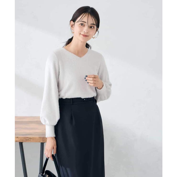 ヘアリーラメVネックニット | a.v.v【WOMEN】 | 詳細画像27