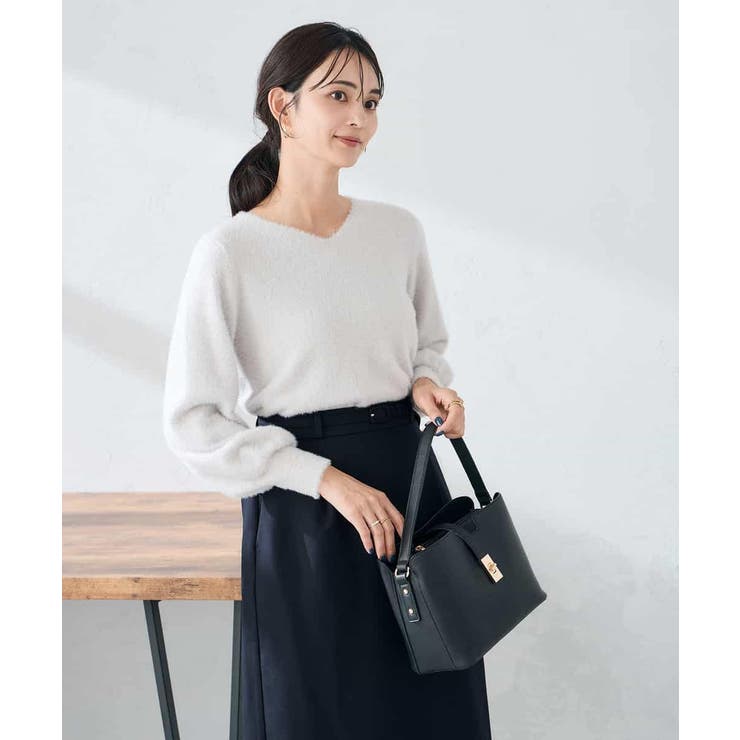 ヘアリーラメVネックニット | a.v.v【WOMEN】 | 詳細画像28