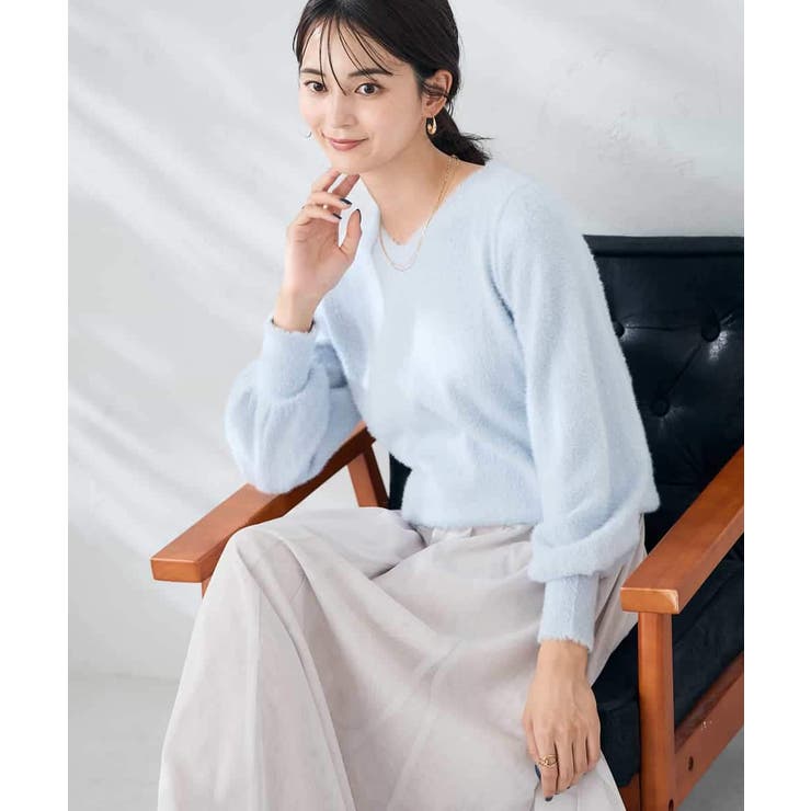 ヘアリーラメVネックニット | a.v.v【WOMEN】 | 詳細画像4