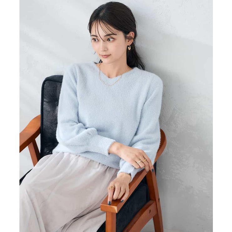 ヘアリーラメVネックニット | a.v.v【WOMEN】 | 詳細画像5