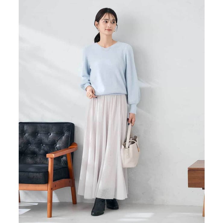 ヘアリーラメVネックニット | a.v.v【WOMEN】 | 詳細画像6