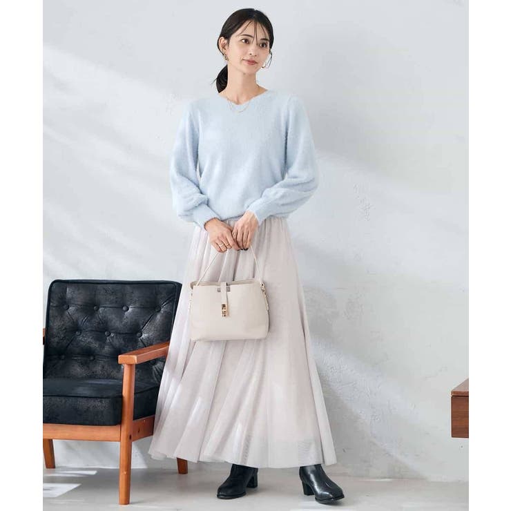 ヘアリーラメVネックニット | a.v.v【WOMEN】 | 詳細画像8