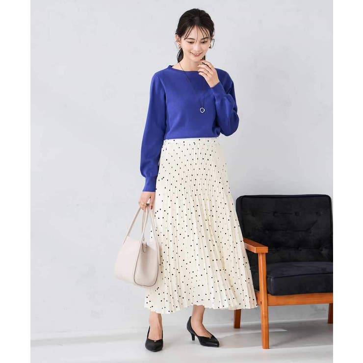 【洗える】ボートネック美ラクるパフスリーブニット | a.v.v【WOMEN】 | 詳細画像10 