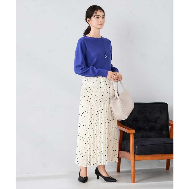 【洗える】ボートネック美ラクるパフスリーブニット | a.v.v【WOMEN】 | 詳細画像12 