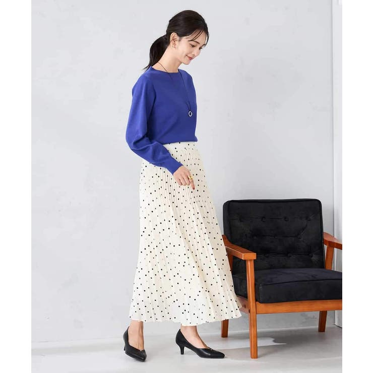 【洗える】ボートネック美ラクるパフスリーブニット | a.v.v【WOMEN】 | 詳細画像13 