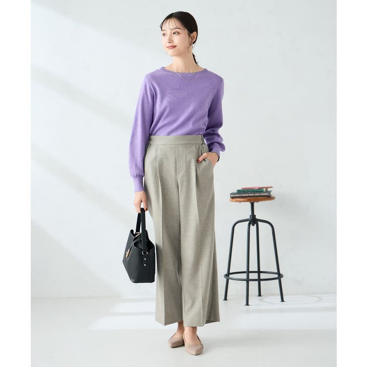 【洗える】ボートネック美ラクるパフスリーブニット | a.v.v【WOMEN】 | 詳細画像19 