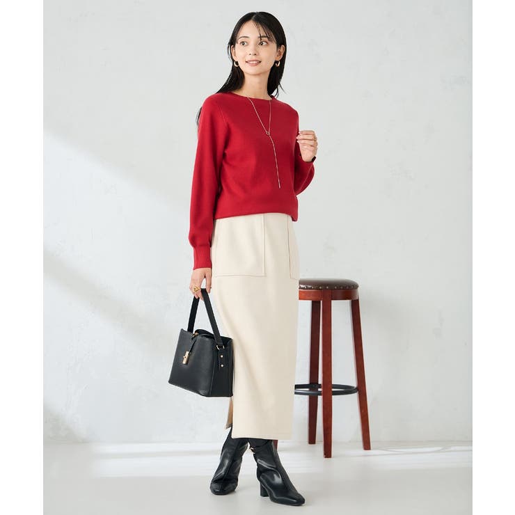 【洗える】ボートネック美ラクるパフスリーブニット | a.v.v【WOMEN】 | 詳細画像28 