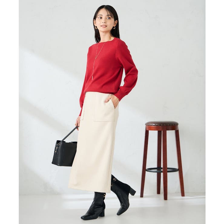 【洗える】ボートネック美ラクるパフスリーブニット | a.v.v【WOMEN】 | 詳細画像29 